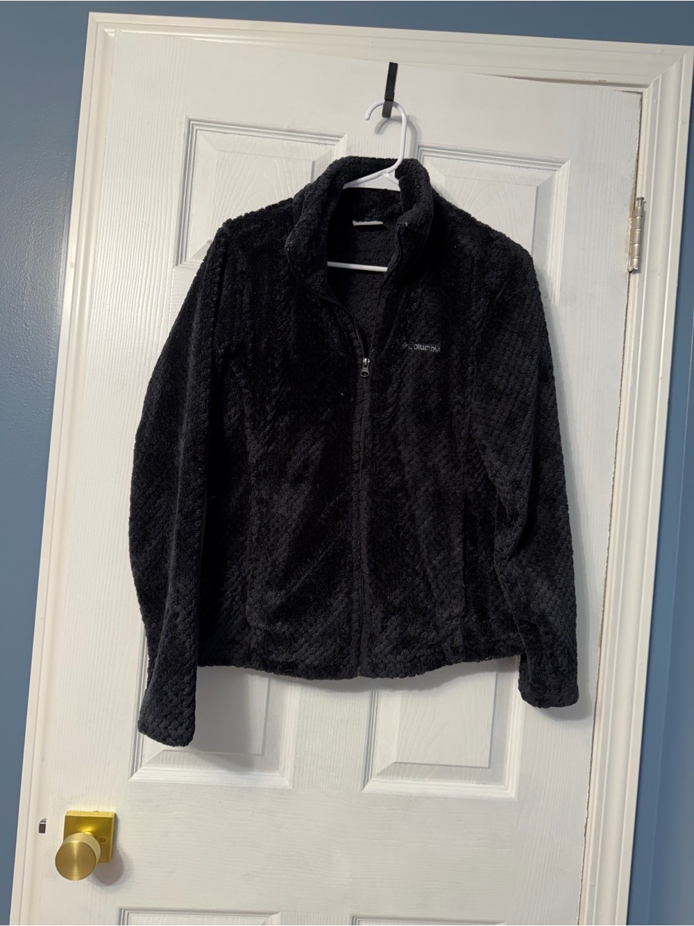 Columbia fleece black zip up jacket size medium